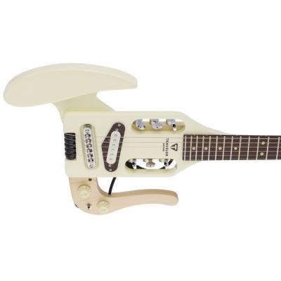 TRAVELER GUITAR Pro-Series Mod-X Vintage White トラベルギター ボディトップ斜めアングル画像