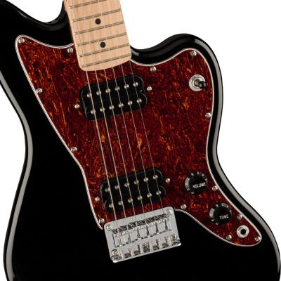 Squier FSR Mini Jazzmaster HH MN TSPG BLK エレキギター ボディトップアップ画像