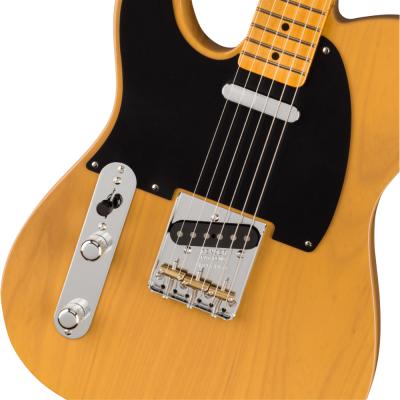 Fender American Vintage II 1951 Telecaster Left-Hand Maple Fingerboard Butterscotch Blonde ボディトップ画像