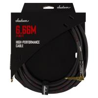 Jackson High Performance Cable Black and Red SL 21.85ft (6.66m) ギターケーブル