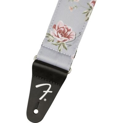 Fender Floral Strap Gray 2' ギターストラップ ストラップエンド画像