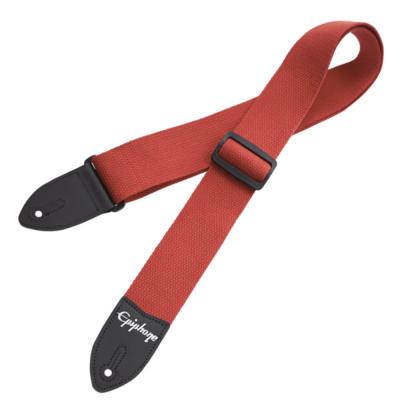 EPIPHONE AEST-CTRD COTTON GUITAR STRAP RED ギターストラップ