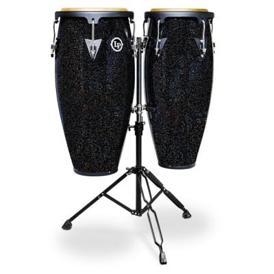 LP LPA646-BM ASPIRE SANTANA 10" AND 11" BLACK MAGIC CONGA SET WITH DOUBLE STAND コンガ