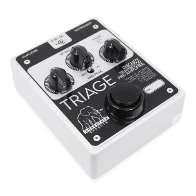 Horrothia TRIAGE オーバードライブ ブースター プリアンプ ギターエフェクター 斜めアングル画像