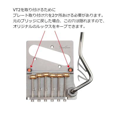 Vega-Trem ベガトレム VT2 Teletrem classic with VT Logo arm テレキャスター用ブリッジ テレキャスターをトレモロ仕様に プレート画像