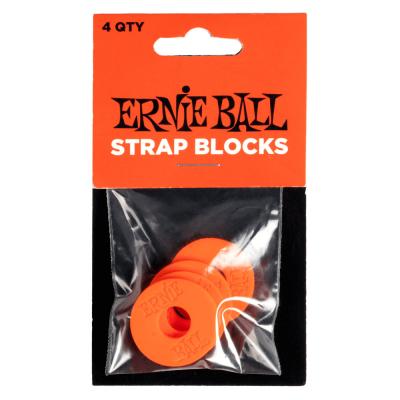 ERNIE BALL 5620 STRAP BLOCKS 4PK RED ゴム製 ストラップブロック レッド 4個入り アーニーボール ストラップラバー