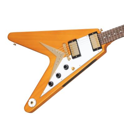 Epiphone エピフォン 1958 Korina Flying V White Pickguard Aged Natural エレキギター 詳細画像