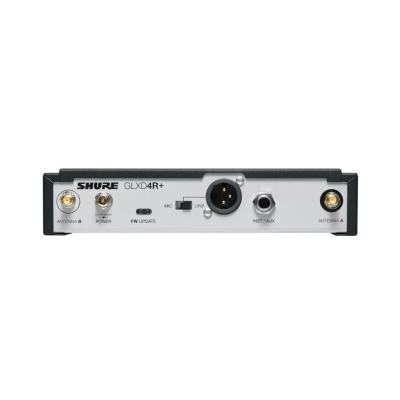 SHURE シュア GLXD24R+J/SM58-Z2 ボーカル用ワイヤレスシステム 2.4GHz帯 ハンドヘルド型送信機 ハーフラック型受信機 受信機リア画像