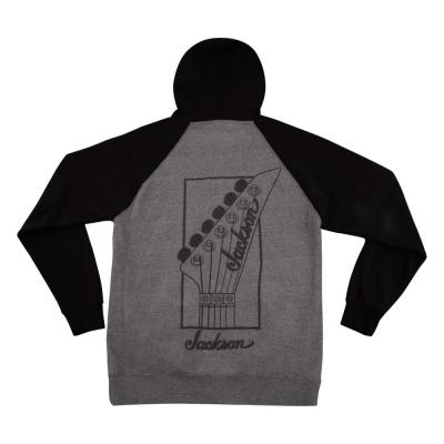 Jackson ジャクソン Zip Hoodie Black and Gray XLサイズ 長袖 フーディー パーカー バック画像