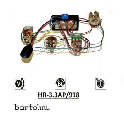 Bartolini バルトリーニ HR-3.3AP/918 2 Band NTBT Preamp 3 Pots ベース用プリアンプ セット内容品