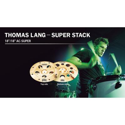 MEINL マイネル Thomas Lang AC-SUPER 18”&18” SUPER STACK スタックシンバル トップ＆ボトムイメージ