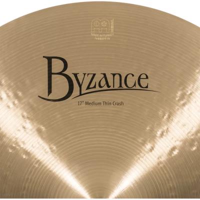 MEINL マイネル Byzance Traditional B17MTC 17” MEDIUM THIN Crash クラッシュシンバル ロゴ