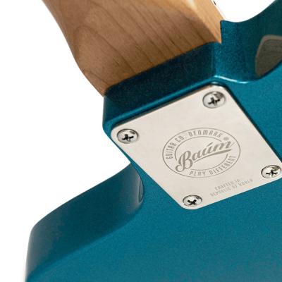 Baum Guitars バウムギターズ Wingman-W with Tremolo Coral Blue エレキギター ネックジョイント画像