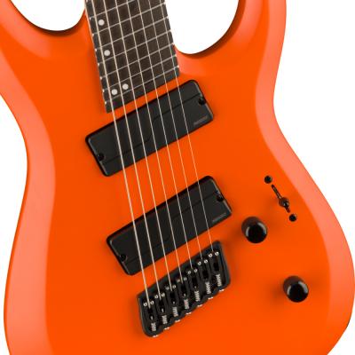 Jackson ジャクソン Pro Plus Series DINKY Modern HT7 MS Satin Orange Crush 7弦エレキギター ボディ画像