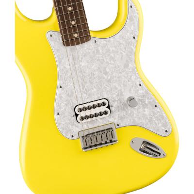 Fender フェンダー Limited Edition Tom Delonge Stratocaster， Rosewood Fingerboard， Graffiti Yellow ストラトキャスター エレキギター ピックアップ、ブリッジ、コントロール