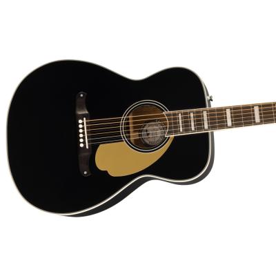 Fender フェンダー MALIBU VINTAGE BLK W/C Black エレアコ アコースティックギター ボディ画像