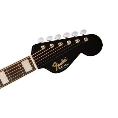 Fender フェンダー MALIBU VINTAGE BLK W/C Black エレアコ アコースティックギター ヘッド画像