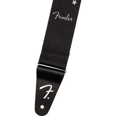 Fender フェンダー Tom DeLonge To The Stars Straps ブラック ギターストラップ ポリエステル ストラップエンドにはフェンダーのロゴ入り