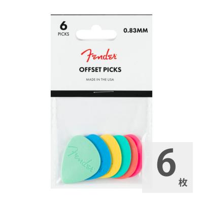 Fender フェンダー Oﬀset Picks Multi-Colored オフセットシェイプ ギターピック マルチカラー 6枚入り