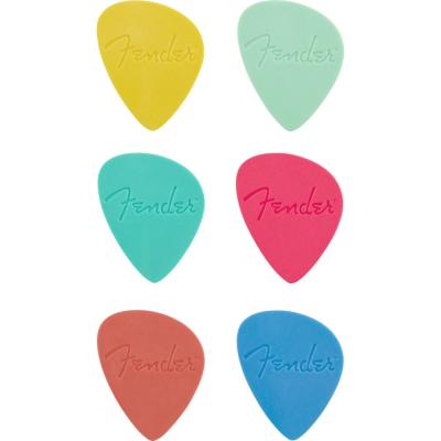 Fender フェンダー Oﬀset Picks Multi-Colored オフセットシェイプ ギターピック マルチカラー 6枚入り マルチカラー 6枚入り