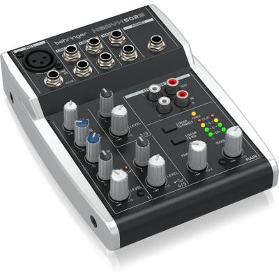 BEHRINGER ベリンガー XENYX 502S アナログミキサー USBオーディオインターフィス機能搭載 左サイドから正面