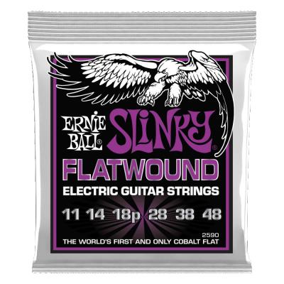 ERNIE BALL アーニーボール 2590 Flatwound Power Slinky 11-48(3弦プレーン) フラットワウンド エレキギター弦 パワースリンキー