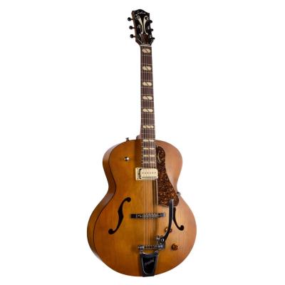 Godin ゴダン 5th Avenue Jumbo P-Rail Harvest Gold エレキギター 斜めアングル画像