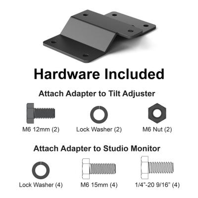 ISO ACOUSTICS V120 107x50 Adapter V120用ブラケット取付プレート 107mm x 50mmの4つの取付け穴 Cブラケット/Lブラケット用 付属品