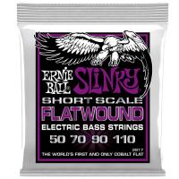 ERNIE BALL アーニーボール 2817 Flatwound Bass Short Scale Power Slinky 50-110 フラットワウンド エレキベース弦 ショートスケール パワースリンキー