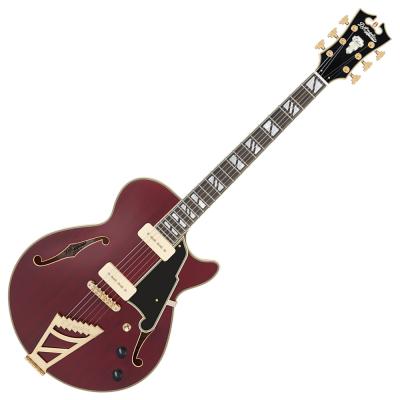 D’Angelico ディアンジェリコ Deluxe SS P-90 Satin Trans Winey セミアコ エレキギター