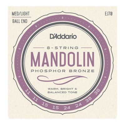 D’Addario ダダリオ EJ70 Phosphor Bronze Mandolin Strings Ball End Medium/Light 11-38 マンドリン弦