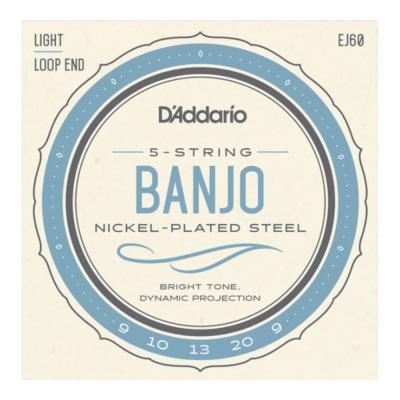 D’Addario ダダリオ EJ60 5-String Banjo Nickel Plated Light 9-20 バンジョー弦