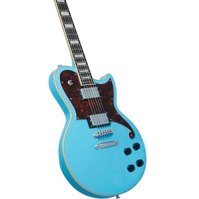 D’Angelico ディアンジェリコ Premier Brandon Niederauer Atlantic Sonic Blue エレキギター ボディ斜めアングル画像