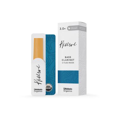 D’Addario Woodwinds ダダリオ ウッドウィンズ バスクラリネット リード 5枚入り 硬さ:3+ ダダリオ オーガニックス レゼルヴ
