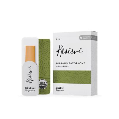 D’Addario Woodwinds ダダリオ ウッドウィンズ ソプラノサックス リード 10枚入り 硬さ:2.5 ダダリオ オーガニックス レゼルヴ