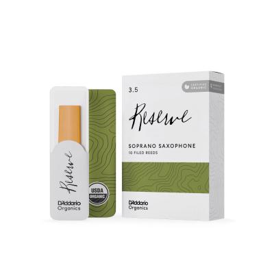 D’Addario Woodwinds ダダリオ ウッドウィンズ ソプラノサックス リード 10枚入り 硬さ:3.5 ダダリオ オーガニックス レゼルヴ