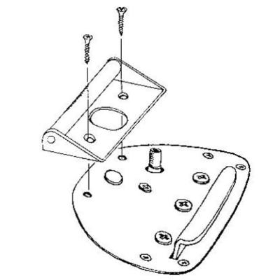 ALLPARTS オールパーツ BP-0653-010 Buzz Stop For Jazzmaster And Jaguar ジャズマスター/ジャガー用 バズストップバー 設置図画像2