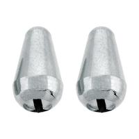 ALLPARTS オールパーツ SK-0710-010 Chrome Usa Switch Tips For Stratocaster (Qty 2) レバースイッチノブ