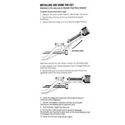 ALLPARTS オールパーツ LT-0868-000 The Key Intonating Tool フロイドローズ用オクターブ調整ツール 英文マニュアル