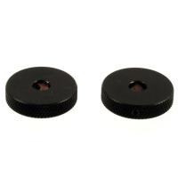 ALLPARTS オールパーツ MK-3155-003 Black Roller Knob Set (Qty 2)ジャズマスター用メタルローラーノブ 2個セット