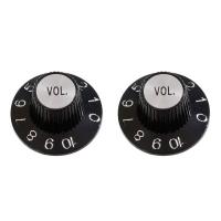 ALLPARTS オールパーツ PK-3244-023 Witch Hat Volume Knobs(2) Black Fits Usa Split Shaft Pots ハットノブ ボリュームノブ 2個入り