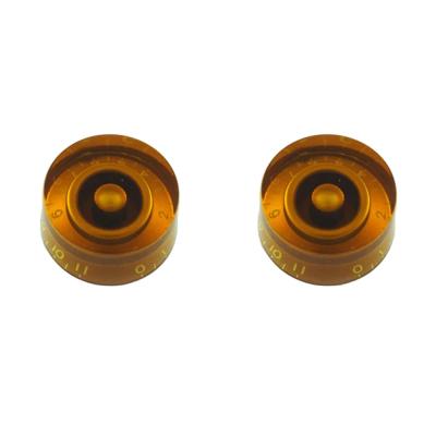 ALLPARTS オールパーツ PK-0132-022 Speed Knob Set 0-11 Amber コントロールノブ スピードノブ 2個セット