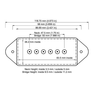 ALLPARTS オールパーツ PC-0739-028 Cream P-90 Pickup Cover Set ピックアップカバーセット クリーム サブ画像