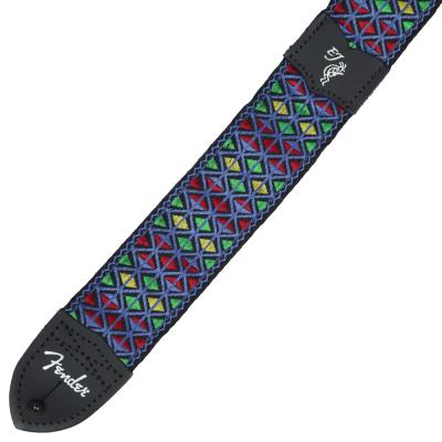 Fender フェンダー Eric Johnson "The Walter" Signature Strap Blue with Multi-Colored Triangle Pattern 2" ギターストラップ