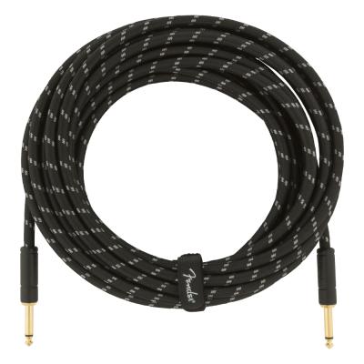 Fender フェンダー Deluxe Series Instrument Cable SS 25ft Black Tweed ギターケーブル ギターシールド ケーブル画像