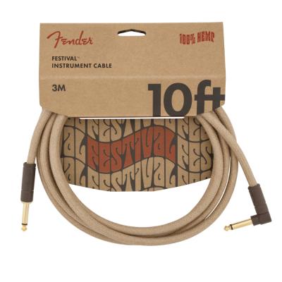 Fender フェンダー Festival Instrument Cable SL 10ft Pure Hemp Natural ギターケーブル ギターシールド