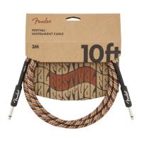 Fender フェンダー Festival Instrument Cable SS 10ft Pure Hemp Rainbow ギターケーブル ギターシールド