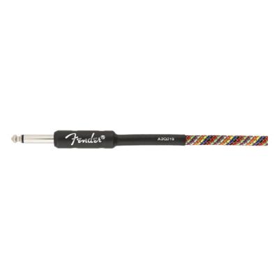 Fender フェンダー Festival Instrument Cable SS 18.6ft Pure Hemp Rainbow ギターケーブル ギターシールド プラグ画像