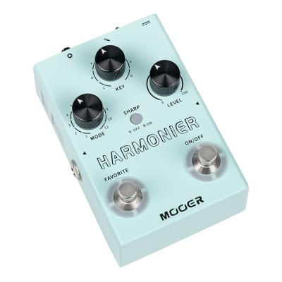 Mooer ムーアー MVP2 Harmonier ピッチシフト リバーブ ヴォーカル用エフェクター ギターエフェクター 斜めアングル画像