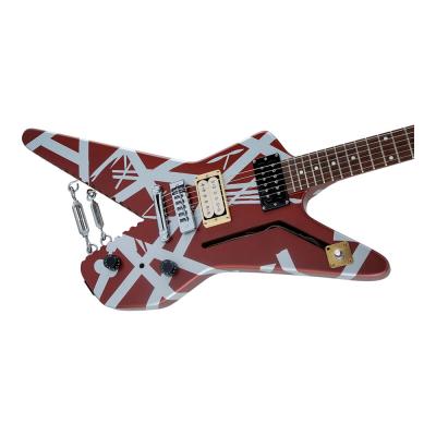 EVH イーブイエイチ Striped Series Shark Burgundy with Silver Stripes エレキギター ボディ